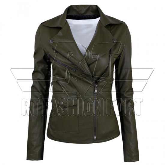 Women Fashion Leather Jacket